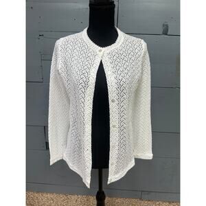 Vintage Satisfaction Always Crochet Cardigan Size Small